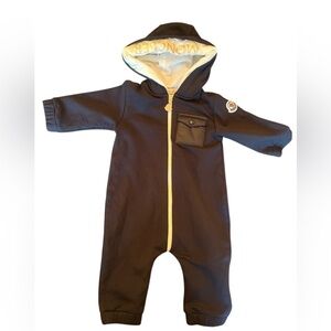 Moncler Baby Hooded Romper Navy Blue Size 3/6M – NWT